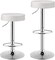 Set of 2 Height Adjustable Swivel Round Bar Stool with Stainless Steel Chrome Base Perfect for Seating in Any Room